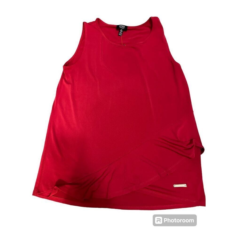 Jones New York Signature Women's Red Tank Top Size M EUC